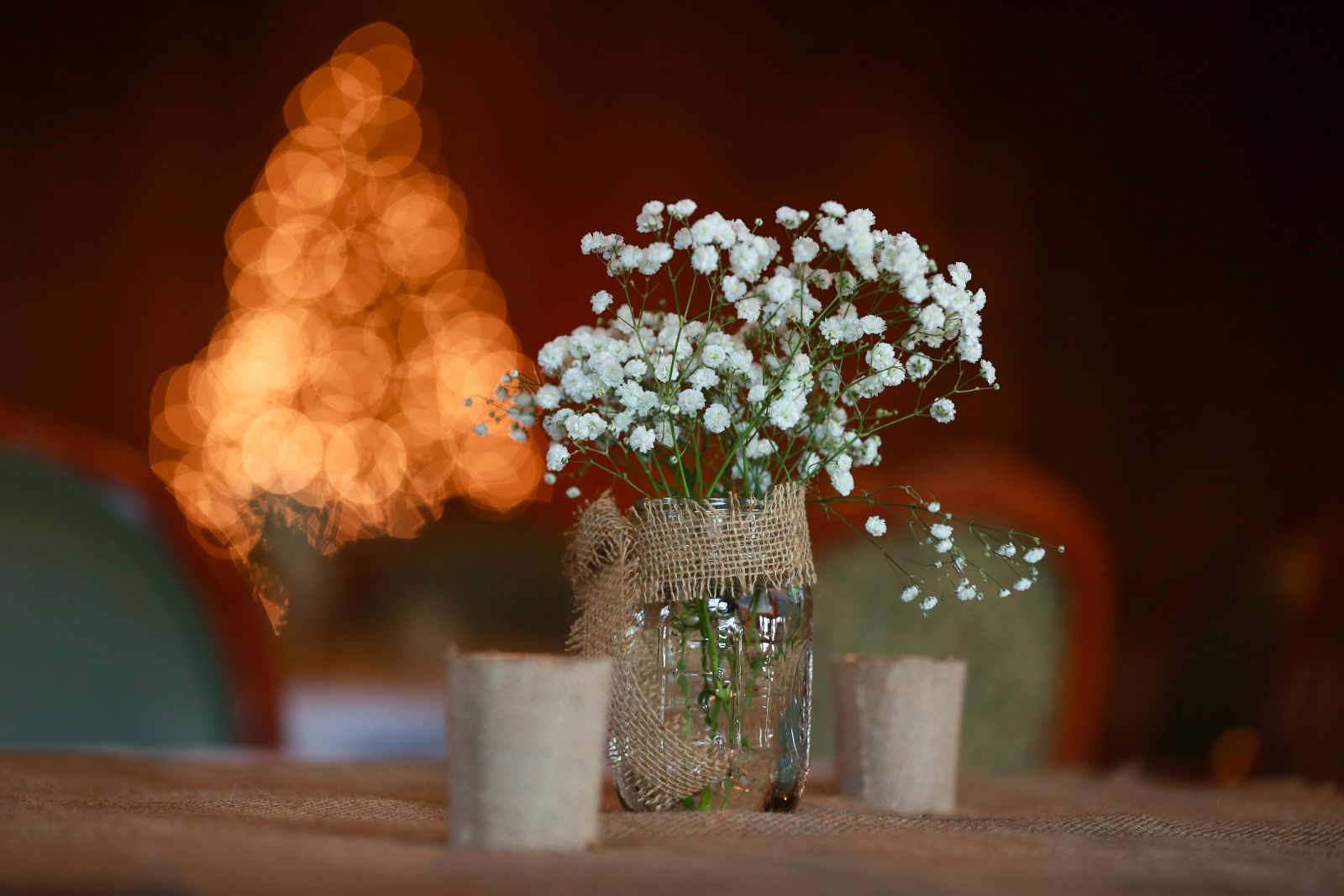 Mason Jar with Baby's Breath